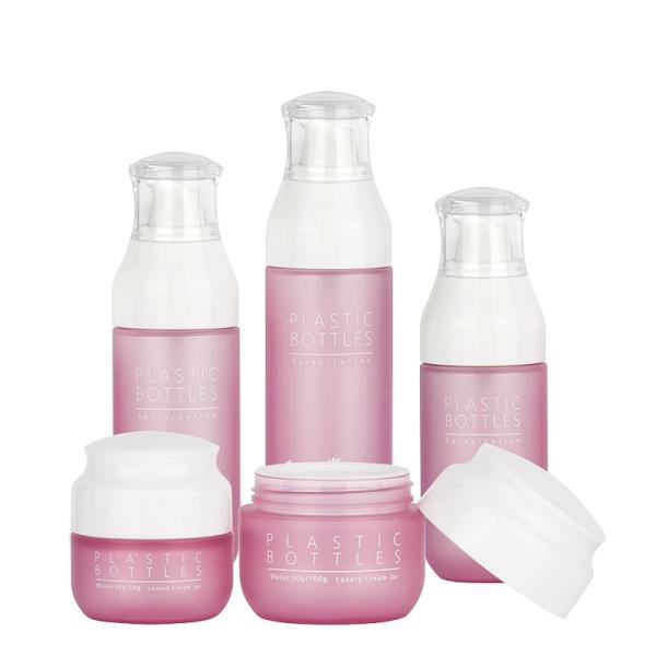 Buy cheap Luxury Pink Skincare Cosmetic Packaging sets Face Cream Lotion Bottles 138ml from wholesalers