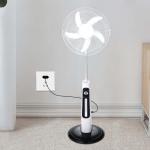 16/18 Inches AC DC 12V Charging 5 Blade Rechargeable Solar Stand Fan with Panel