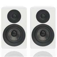 Buy cheap 5.25 Inch Passive Bookshelf Speakers Matte White HiFi Studio Loudspeakers 150W product
