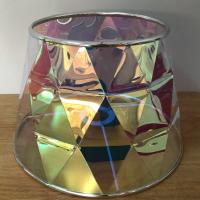 Buy cheap Polypropylene Drum Iridescent Lamp Shade Dia 300mm Multi Color product
