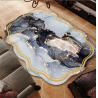 Buy cheap Shiny Shaped Living Room Carpet Chair Floor Mat Marble Irregular Foldable Area from wholesalers