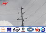 Electricity Metal Utility Poles , Galvanized Steel Pole For Power Transmission