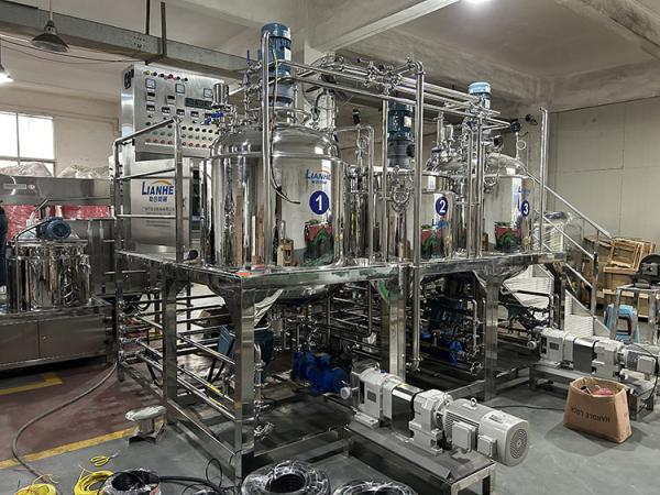 Buy cheap PLC 1000L Cosmetic Manufacturing Machine Emulsifying Homogenizer Paste Ointment Mixer from wholesalers