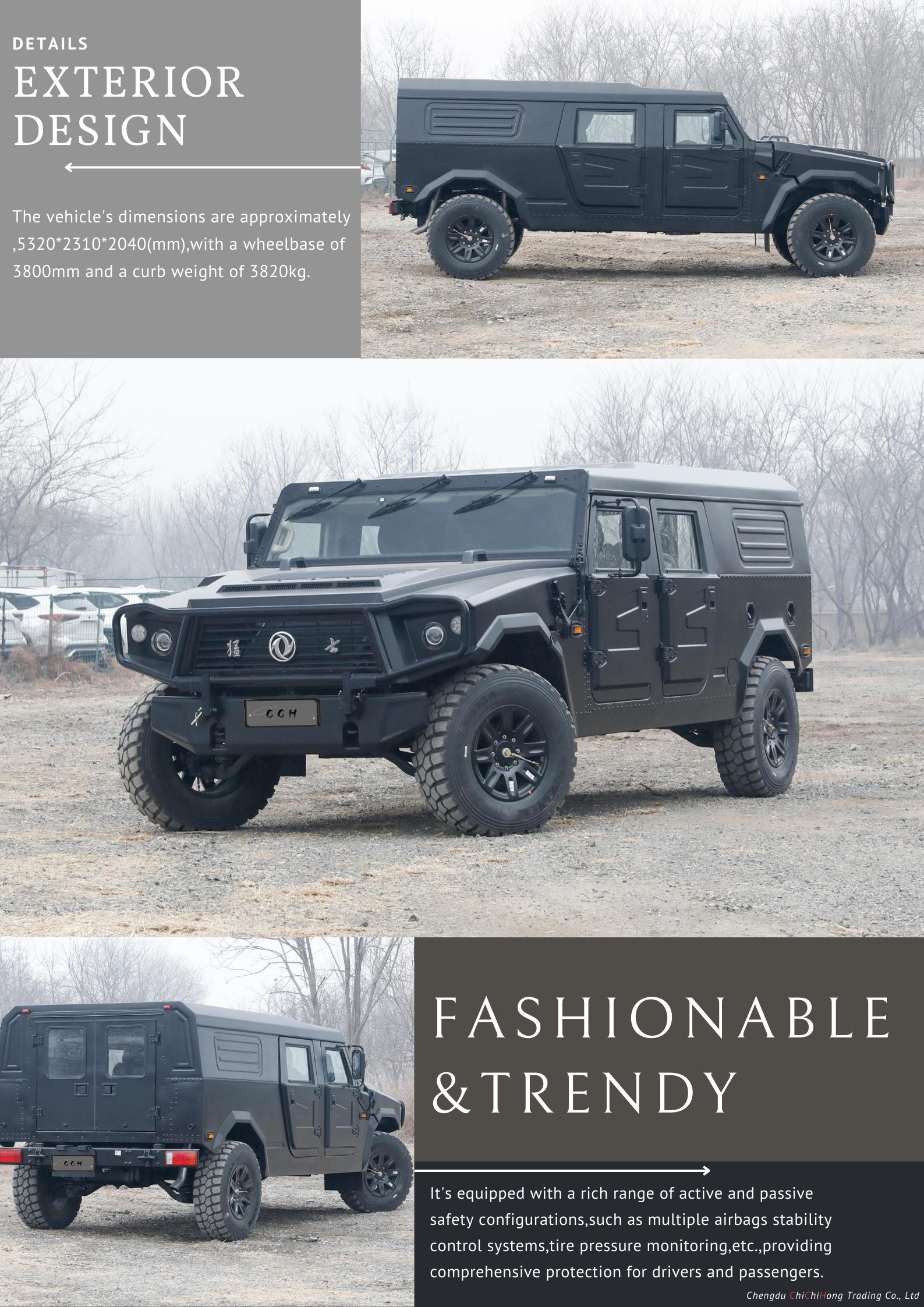 2180kg Load DongFeng M-Terrain M50 917 Electric Car for Unmatched Off-road Durability