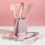 8pcs Mini Kid Silicone Cooking Kitchen Utensils Set Dishwasher Safe Spatula Set