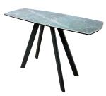 1.1 Meter Modern Console Table HorseBelly Green Glossy Ceramic Topped