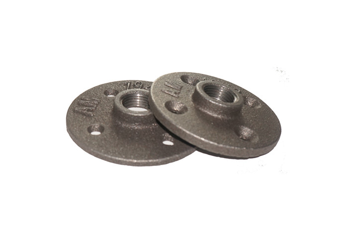 Standard Cast Iron Pipe Flanges , Decorative Pipe Black Iron Pipe Floor Flange 3 4