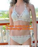 underwear underwear, Bikini swim suit, Navy Crochet Swimwear Beachwear Bikini