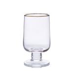 Gold Rim Silver Handmade Wine Glasses , Vintage Wedding Champagne Flutes