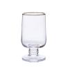 Buy cheap Gold Rim Silver Handmade Wine Glasses , Vintage Wedding Champagne Flutes from wholesalers