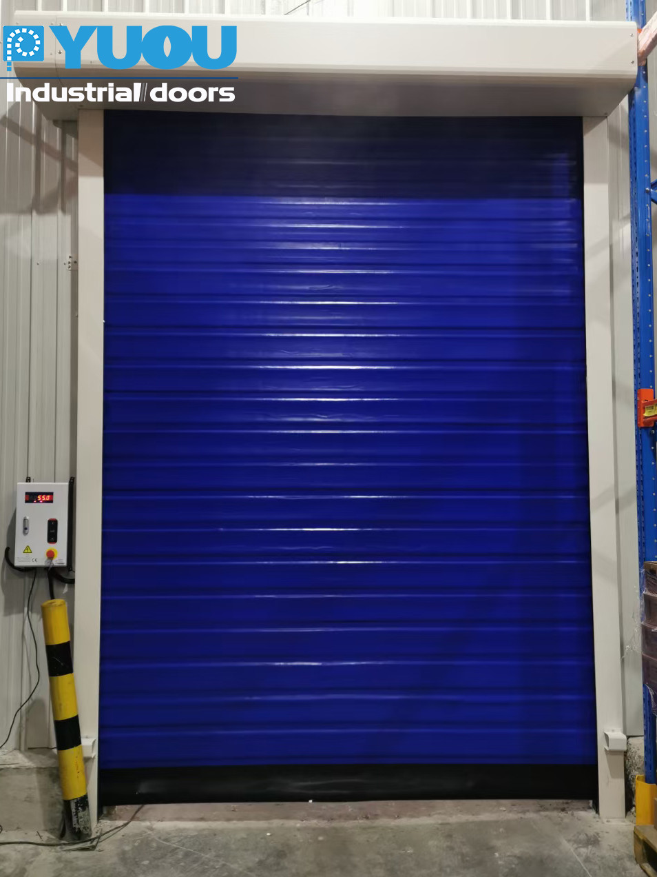 High Performance PVC Fabric Freezer High Speed Door For Cold Storage