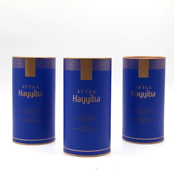 Buy cheap Wholesale Tea Coffee Biodegradable Cardboard Tubes , Paper Tube Container With Metal Lid from wholesalers