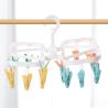 Buy cheap 24 Clamps Folding Clothes Hanger Clips Hold Socks Underwear Bra Windproof from wholesalers