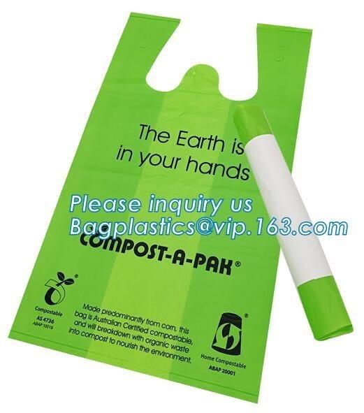 Buy cheap Compostable Eco-Friendly Material Non Toxic Food Grade T Shirt Bread Packaging Bathroom Desktop Waste Bins Liners from wholesalers