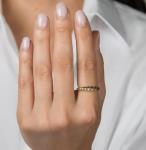 Stunning Baroque 14K Gold Gradient Twist 925 Sterling Silver Women's Ring