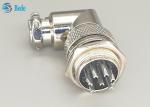 Silver Plated 7 Pins gx16 90 Degree aviator connector Male And Female Sets
