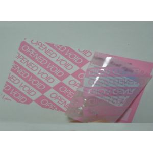 Buy cheap OPEN Custom Void Stickers / Foil Sticker Printing Label Acrylic Pressure product