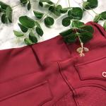 Red Women Fleece Riding Breeches Horse Riding Brushed Leggings