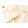 Buy cheap Cake Disposable Wooden Cutlery Set Spoon / Fork / Knife Individual Paper Wrapped from wholesalers