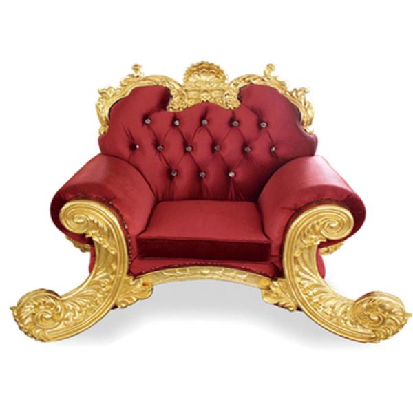 Buy cheap YLX-3105 Sexy Red Cover Golden Finish Tube Queen Single Seat Sofa Chair from wholesalers