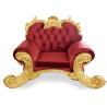 Buy cheap YLX-3105 Sexy Red Cover Golden Finish Tube Queen Single Seat Sofa Chair from wholesalers