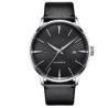 Buy cheap 3atm Leather Strap Wrist Watch OEM 43mm Gents Quartz Watches Stainless Steel Case from wholesalers