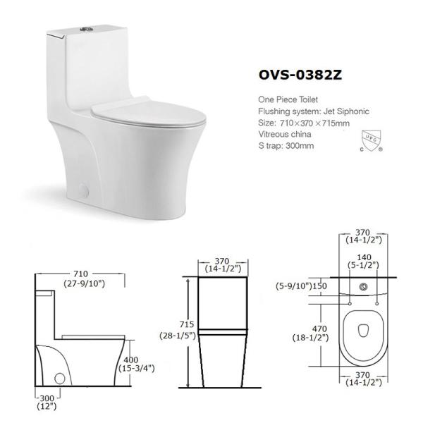 Buy cheap Ceramic One Piece Toilet Self Cleaning Glazed Surface 1.6 Gpf Elongated Toilet from wholesalers