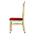 Powder Coating Gold Chiavari Chairs For Weddings Soft Seat Fabric Foam