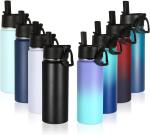 Volhoply 18oz Stainless Steel Insulated Water Bottle Wide Mouth