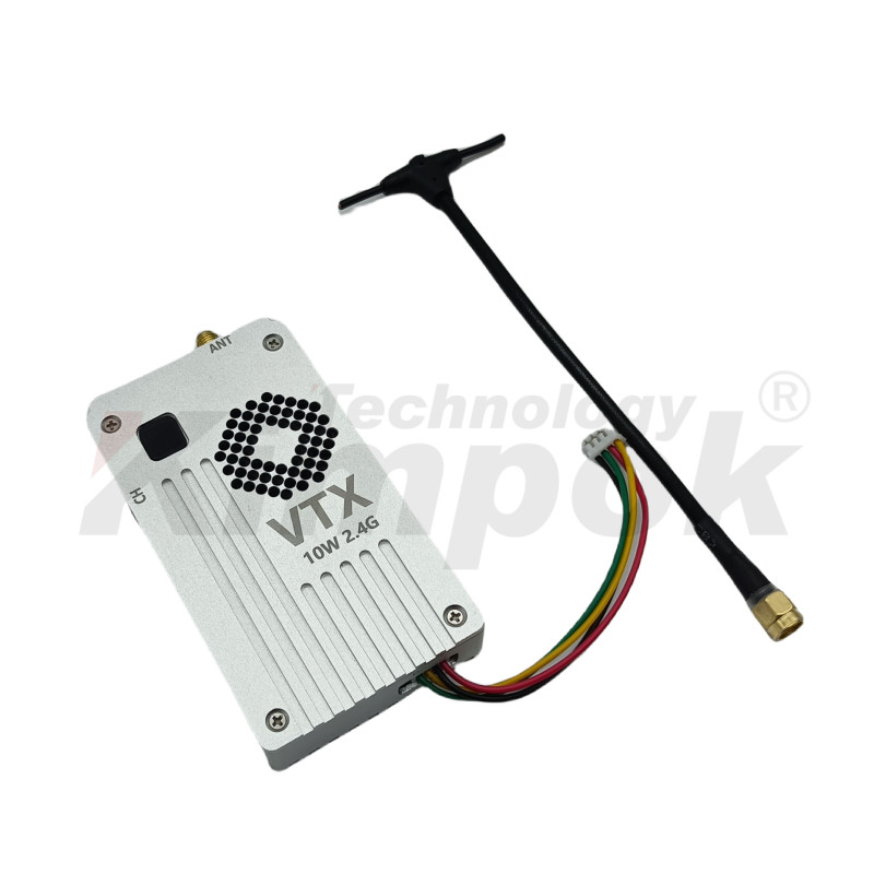 2.4G 10W UAV Video Transmitter and Receiver 2.4Ghz AV Sender High Power Transmission for Drone FPV VTX