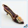 Buy cheap Handmade Elegant High Heel Shoes Shape Trinket Box Beautiful Flower Jewelry Box For Women's Gift SCJ626 from wholesalers