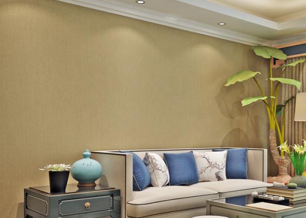 Buy cheap Beige Printed Non - Woven Wallpaper Bedding Room Wallcovering 0.53*10M from wholesalers