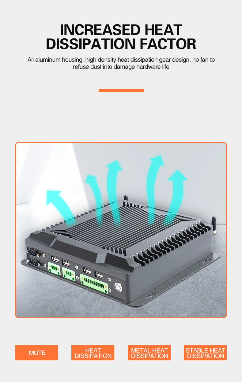 Dual Port I3 I5 I7 Rugged Windows 10 Fanless Industrial PC
