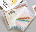 Fashion Colored Mesh Office Stationery A4 Clear Folder with Zipper, Promotional