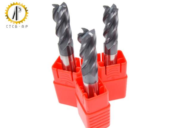 Buy cheap High Helix Tungsten Carbide End Mill / Flat End Mill Bits For Stainless Steel Four Flute from wholesalers