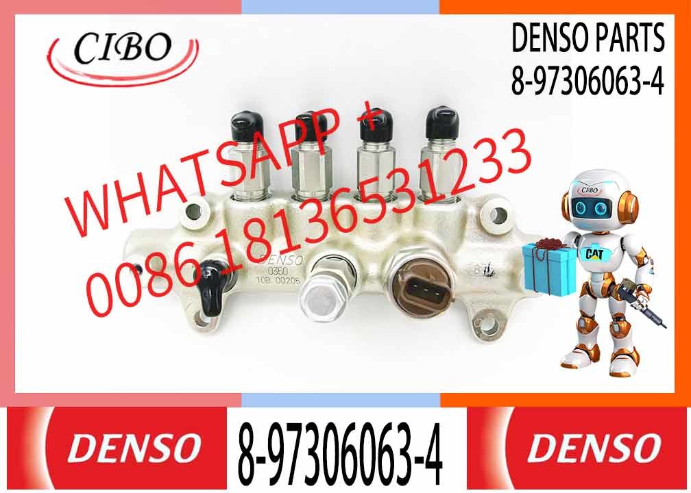 High Pressure Common Rail Assembly 095440-0350 8-97306063-4 8973060634 For Hitachi Excavator ZX200-3 ISUZU Engine 4HK1