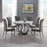 Buy cheap No Folded OEM SS Dining Tables Modern Mirror Round Glass Top from wholesalers