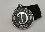 Iron Stamped Enamel Brass Awards Ribbon Medals 3.5 mm Thickness