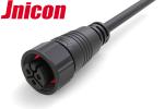 3 Poles Waterproof Power Cable Connectors Screw Locking Male Female Overmolded