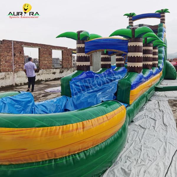Buy cheap Greenish Blue Inflatable Slide Castle Live Like Royalty For A Day from wholesalers
