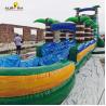 Buy cheap Greenish Blue Inflatable Slide Castle Live Like Royalty For A Day from wholesalers
