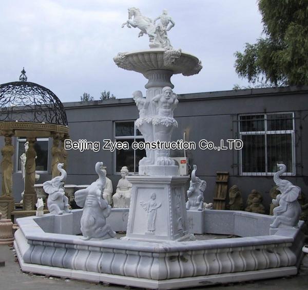 Buy cheap Large white marble fountain from wholesalers