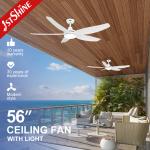 Buy cheap 1/ 4 / 8 Hours Timming Plastic Blade LED Ceiling Fan With Remote Smart App Control from wholesalers