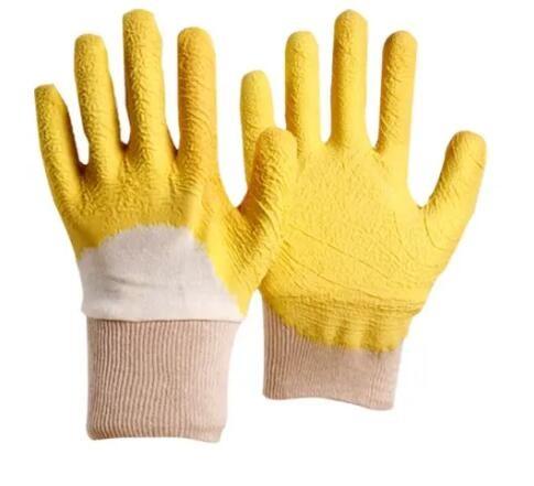 Buy cheap Jersey Interlock Half Coated Latex Dipped Gloves Latex Gripper Gloves from wholesalers