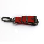 2cm Red Leather Key Chain Gun Color Alloy Material Adjustable ODM