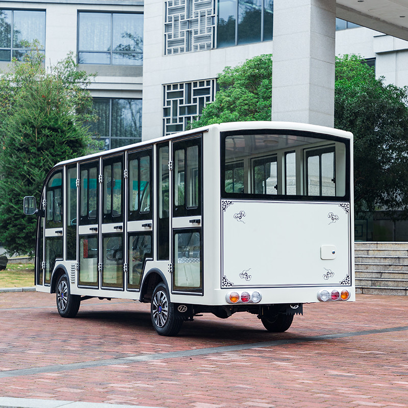 Affordable Price 72V AV Controller Electric Mini Bus Enclosed 14 Seater Electric Passenger Bus
