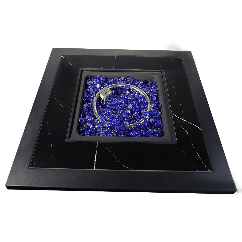 Alloy Steel Winter Propane Fire Pit Table Square Smokeless