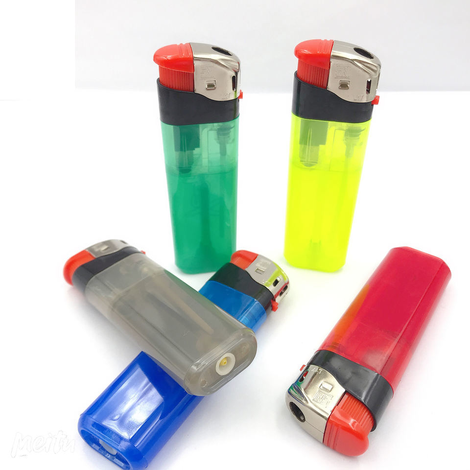 Dy-588 Transparent Colors Body with Patterns Cigarette Gas Lighter