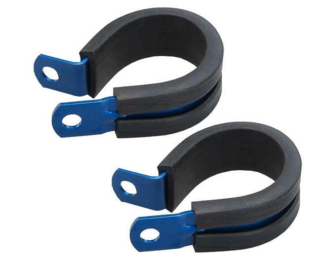 HSBRK Brake Hose Lock Clip Blue Anodized For Attaching Panel