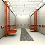 Hydraulic Spring-type Paint Booth Man Lift , Spray Painting Line Lifts For
